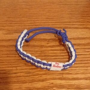 (Free With Any Purchase*)Tim Hortons Blue and White Braided Bracelet